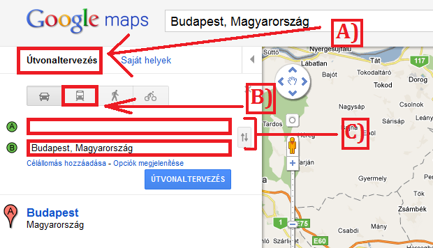 google térkép útvonal BKV s útvonaltervező a Google Maps felületén | WordPress weboldal  google térkép útvonal